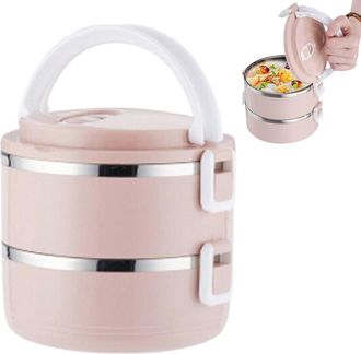 OEM Termo Para Comida Caliente, Contenedor De Alimentos Aislado De Acero Inoxidable De 1400 Ml Con Asa, Contenedor De Comida Caliente Para La Escuela, La 