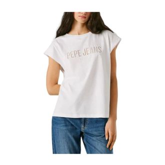 Pepe Jeans London T-Shirts, female, White, Size: XS Sleeveless T-Shirt