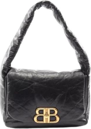 Balenciaga Pre-owned Monaco Leren Schoudertas - Dames - Vintage Schoudertas - Zwart - ONE Size - Leer - Vintage