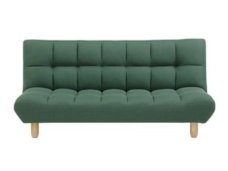 VENTE-UNIQUE.COM Sof&aacute; cama poli&eacute;ster 3 plazas verde 182x97cm