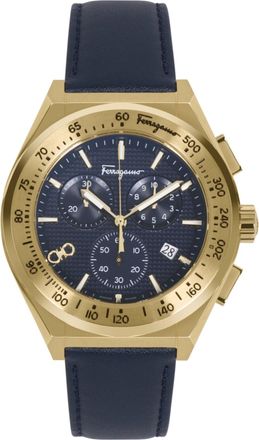Ferragamo Ferragamo Chrono Sport Leather Watch