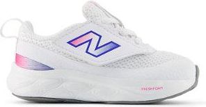 New Balance Ni&ntilde;os Fresh Foam 625 New-B Hook & Loop en Blanco/Rosa/Azul, Malla, Talla 21.5