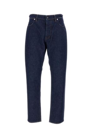 Stone Island Blue Straight Mid Rise Jeans