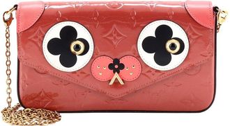Louis Vuitton Pink Valentine Dog Monogram Vernis Felicie Pochette Limited Edition (Authentic Pre-Loved)