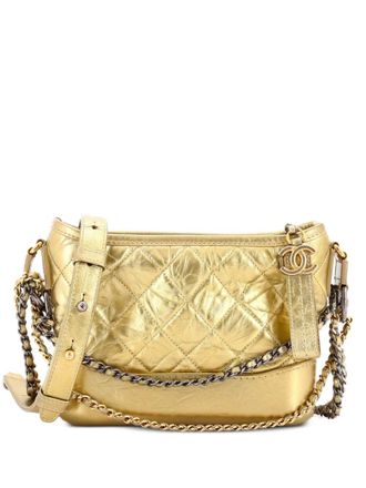 Chanel Gabrielle Quilted Aged Calfskin Small hobo bag - Gold