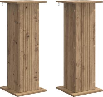 vidaXL Soporte De Plantas 2 Uds. Roble Artisan 30,5 X 30 X 80,5 Cm Vidaxl