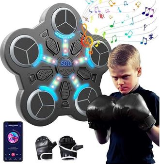 OEM Boxeo Musical, Transductor, Guantes De Boxeo, 3 Led, Bluetooth, Peleas Musicales Inteligentes Para Ni&ntilde;os Y Adultos, Cinco Discos