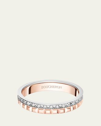 Boucheron Rose Gold and White Gold Quatre Diamond Ring