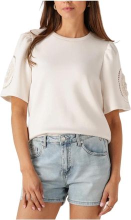 Object Objdorina S/S RE TOP E SS Fair 25 - Dames - Blouses - Beige - XS - Polyester - Overhemden