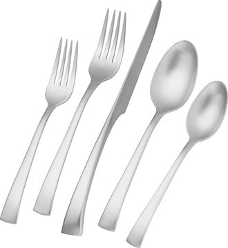 Zwilling Bellasera (matte finish) 45-pc Satin Flatware Set, 18/10 Stainless Steel, Satin Finish (not polished)