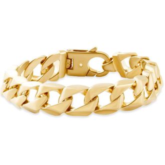 Pompeii3 Mens Curb Link 14k Gold (78gram) or Platinum (126gram) 14mm Bracelet 9