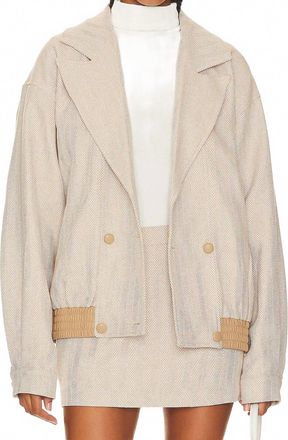 Sovere Rebellion Bomber Coat In Beige