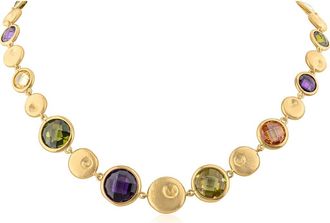 Jardin Multi Cubic Zirconia Collar Necklace in Multi/gold at Nordstrom Rack