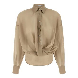 Brunello Cucinelli Mujer, Blusas y Camisas, Beige, Talla: S