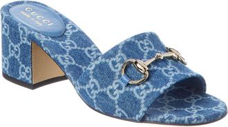 Gucci Horsebit Denim Sandal