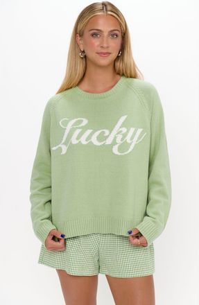 Show me your Mumu Off Duty Sweater in Lucky Graphic Knit at Nordstrom, Size X-Large