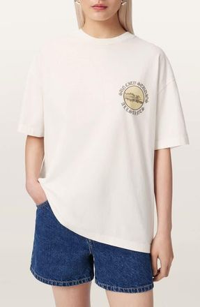 AllSaints Sun City Etta Graphic T-Shirt in Egret White at Nordstrom, Size X-Small