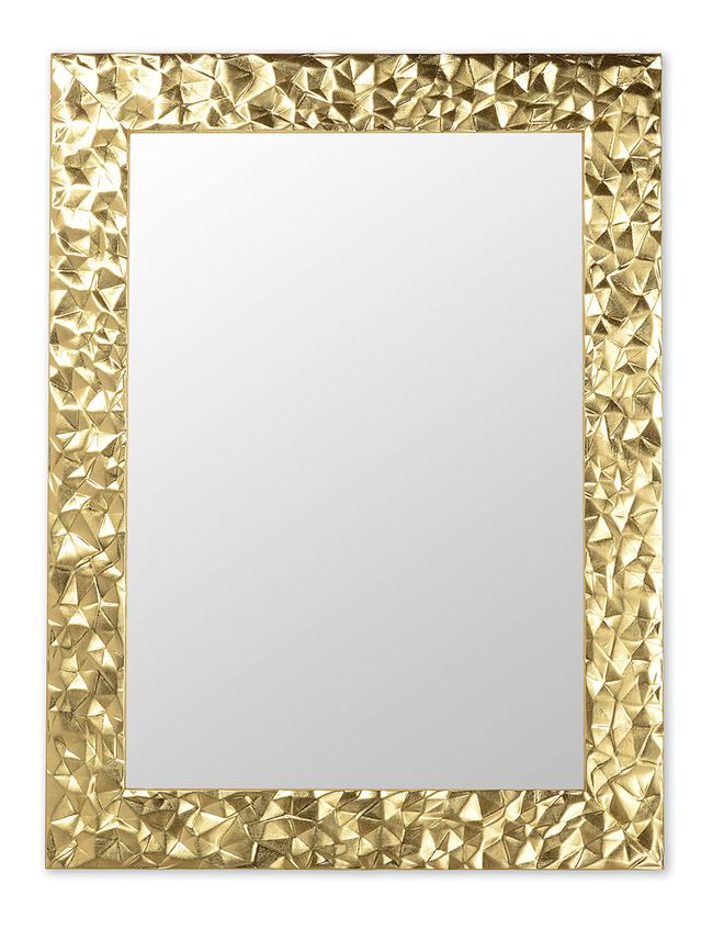 MO.WA Wandspiegel Spiegel Blattgold 72x95 cm Gold rechteckig modern Holzrahmen Schlafzimmerspiegel Gold Rahmen Wohnzimmer Dekospiegel ab 268,00 €