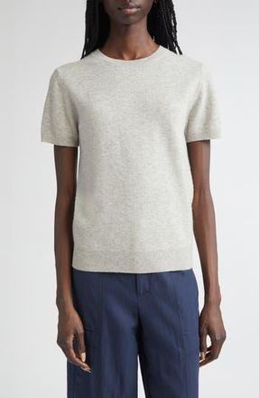 Vince Short Sleeve Wool & Cashmere Sweater in Medium Heather Grey at Nordstrom Rack, Size Xx-Small