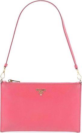 Prada Pre-owned Shoulder Bags, female, Pink, Size: ONE SIZE Pre-owned Leather Top Handle Bag