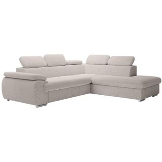 Vente-Unique Vente-unique - Divano letto in Velluto a coste Beige - Angolo a destra - fabien