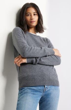 Caslon Cashmere Crewneck Sweater in Grey Dark Heather at Nordstrom Rack, Size Xx-Large