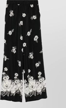 Parosh relaxed wide leg ankle length trousers