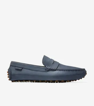 Cole Haan Mens Davies Grand Penny Driving Shoes - Blue Size 10.5