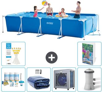 Intex Piscina Con Estructura Rectangular - 450x220x84 Cm - 7-piezas S128