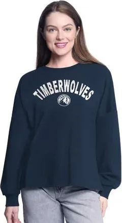 G-III 4Her by Carl Banks Womens G-III 4Her by Carl Banks Navy Minnesota Timberwolves Athletic Pullover Sweatshirt at Nordstrom, Size X-Large