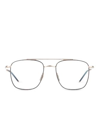 Yellows Plus Gordon zonnebril met browline montuur - Zwart