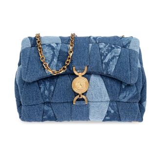 Versace Shoulder Bags, female, Blue, Size: ONE SIZE Shoulder Bag