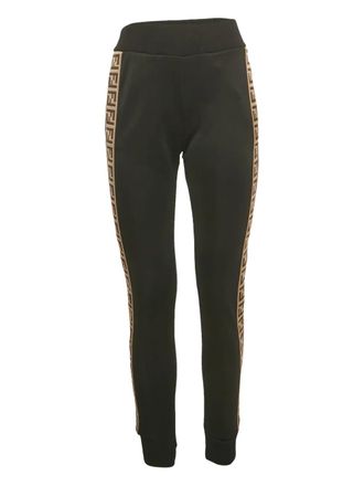 Fendi logo-band trousers - Black