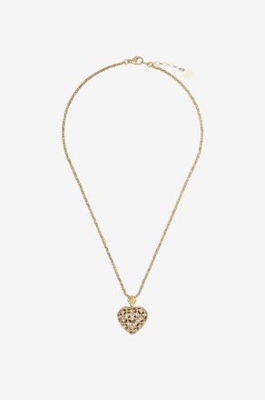 Gas Bijoux Goldene Halskette mit Strass Coracao PM