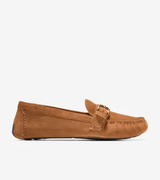 Cole Haan Womens Eileen Buckle Drivers - Brown Size 5.5