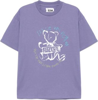 Izzue graphic-print t-shirt - men - Cotton - S - Purple