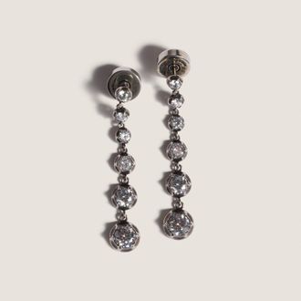Miu Miu Metal pendant earrings with crystals