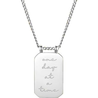 Mantra One Day At A Time - Necklace in Silver at Nordstrom