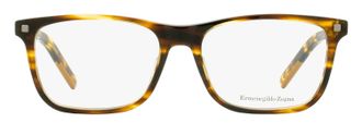 Ermenegildo Zegna EZ5187 Rectangular Acetate Eyeglasses - Brown