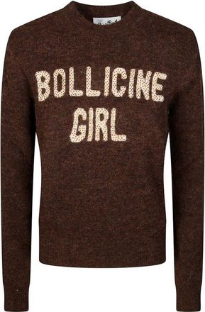 MC2 Saint Barth Alpaca Sweatshirt with Unique Bollicine Girl Print