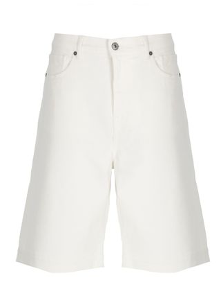 P.A.R.O.S.H. Ivory Cuoricini Five Pockets Shorts