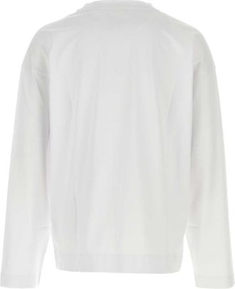 Dries Van Noten Mens White Cotton Oversize Hegland T-Shirt Exterior Exterior: T-shirts And Polos