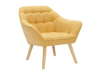 Vente-Unique Poltrona in Tessuto Giallo senape - CASERTA
