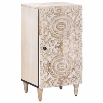 vidaXL Aparador Con Puerta 40 X 33,5 X 75 Cm Madera De Mango Maciza Vidaxl