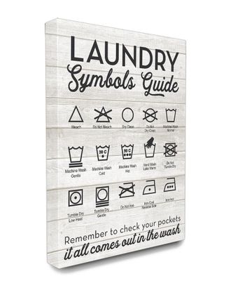Stupell Industries Laundry Symbols Guide Typography