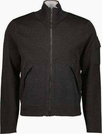 C.P. Company Mens Metropolis Cotton/Nylon Zipped Cardigan - Black - Size: 36