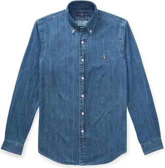 Ralph Lauren Heren, Overhemden, Blauw, Maat: XL Denim