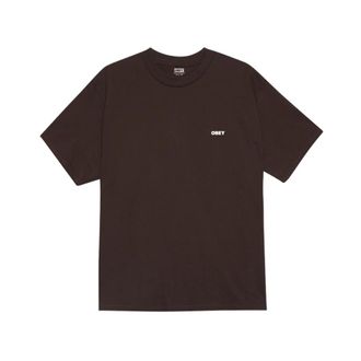 Obey T-Shirts, male, Brown, Size: L Crew Neck T-shirt