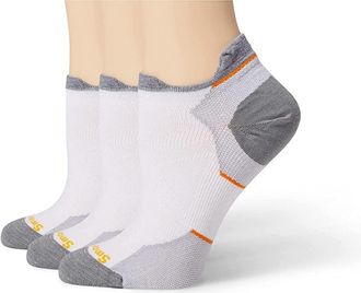 Smartwool Run Zero Cushion Low Ankle Socks 3-Pack Womens Crew Cut Socks Shoes White : LG (Womens Shoe 10-12.5), Merino/Nylon/Wool