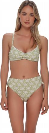 Swim Systems Malia High Waist Bikini Bottom In Cactus Flower